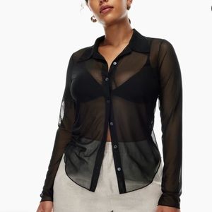 Aritzia Wilfred Sheer Button Up